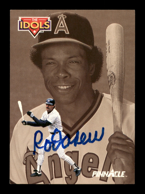 Rod Carew Autographed 1992 Pinnacle Card #584 California Angels SKU #186747