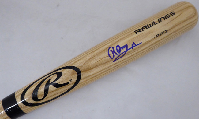 Ronny Mauricio Autographed Blonde Rawlings Baseball Bat New York Mets Beckett BAS Stock #186811