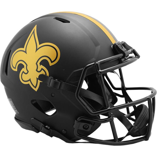 New Orleans Saints Unsigned Eclipse Black Full Size Speed Authentic Helmet Stock #187031