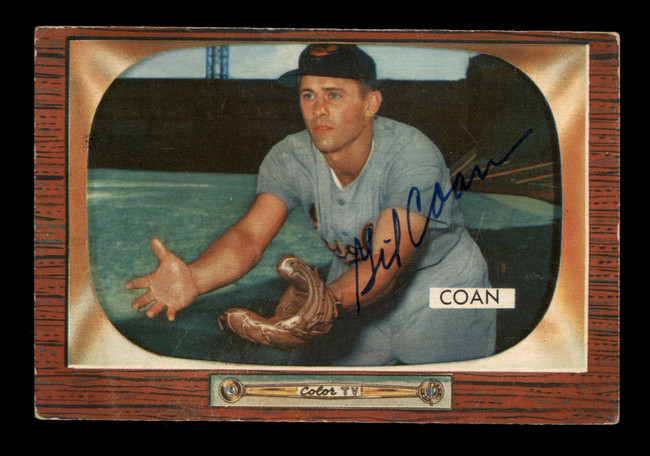 Gil Coan Autographed 1955 Bowman Card #78 Baltimore Orioles SKU #187817