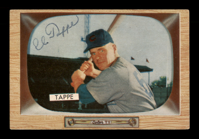 Elvin El Tappe Autographed 1955 Bowman Card #51 Cincinnati Reds SKU #187846