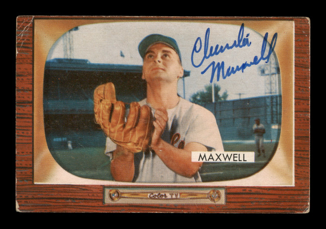 Charlie Maxwell Autographed 1955 Bowman Card #162 Baltimore Orioles SKU #187871