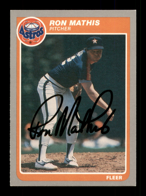 Ron Mathis Autographed 1985 Fleer Update Rookie Card #U-78 Houston Astros SKU #187973