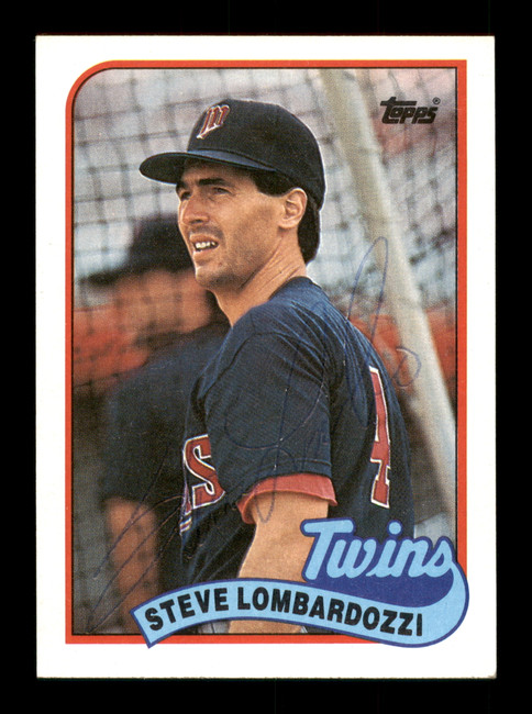 Steve Lombardozzi Autographed 1989 Topps Card #376 Minnesota Twins SKU #188182