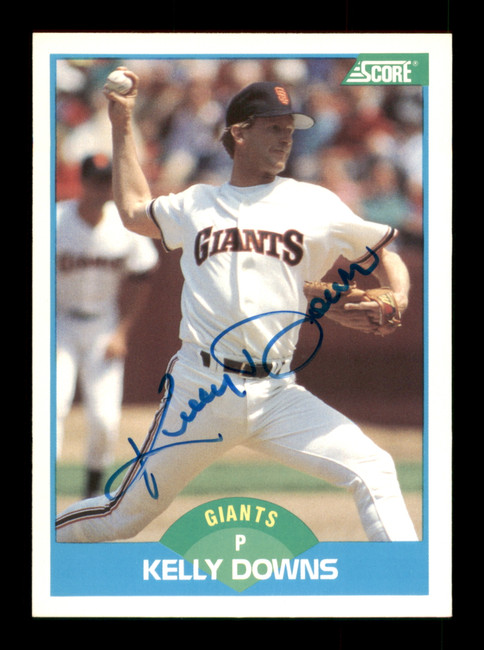 Kelly Downs Autographed 1989 Score Card #124 San Francisco Giants SKU #188228