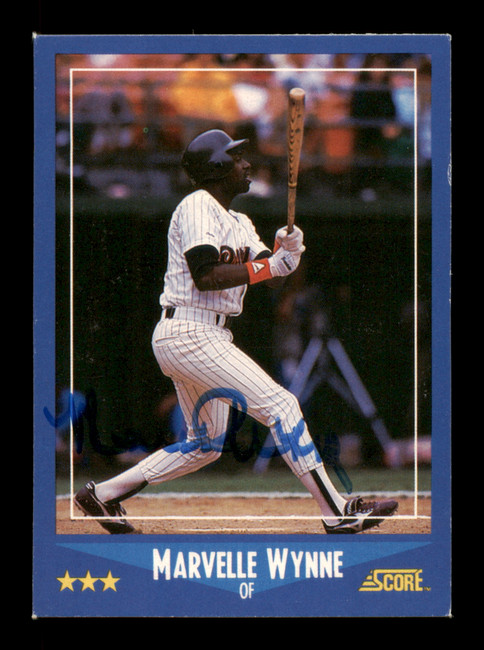 Marvell Wynne Autographed 1988 Score Card #209 San Diego Padres SKU #188387