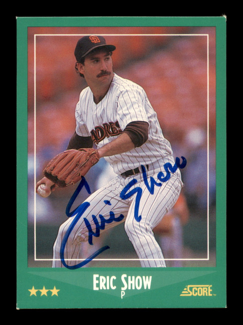 Eric Show Autographed 1988 Score Card #338 San Diego Padres SKU #188398