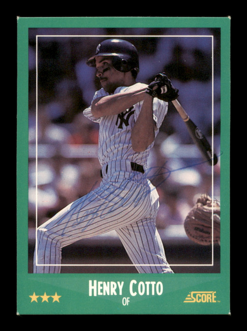 Henry Cotto Autographed 1988 Score Card #368 New York Yankees SKU #188403