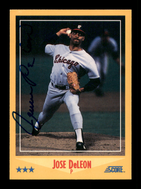 Jose DeLeon Autographed 1988 Score Card #508 Chicago White Sox SKU #188421