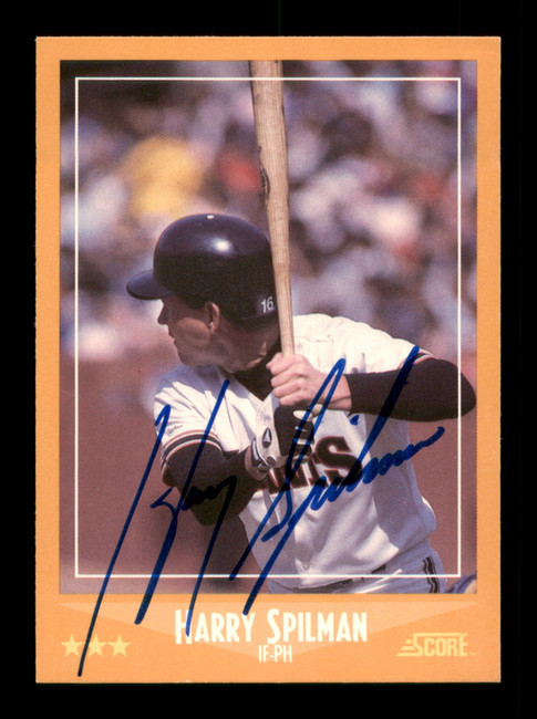 Harry Spilman Autographed 1988 Score Card #618 San Francisco Giants SKU #188437