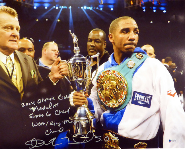 Andre Ward Autographed 16x20 Photo "2004 Olympic Gold Medalist, Super 6 Champ, WBA/Ring Mag Super Middle Weight Champ, 27-0, SOG" Beckett BAS #V61301