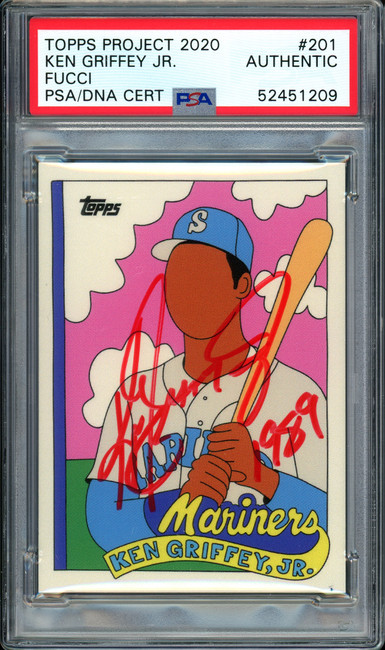 Ken Griffey Jr. Autographed Topps Project 2020 Fucci Card #201 Seattle Mariners "1989" #1/1 PSA/DNA #52451209