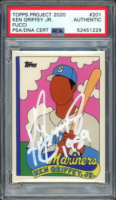Ken Griffey Jr. Autographed Topps Project 2020 Fucci Card #201 Seattle Mariners "1989" #1/1 PSA/DNA #52451229