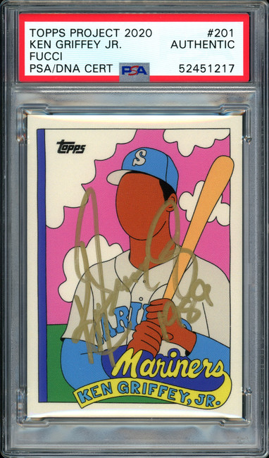 Ken Griffey Jr. Autographed Topps Project 2020 Fucci Card #201 Seattle Mariners "1989" #1/1 PSA/DNA #52451217