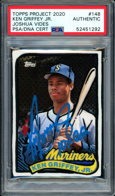 Ken Griffey Jr. Autographed Topps Project 2020 Joshua Vides Card #148 Seattle Mariners "10x GG" #1/1 PSA/DNA #52451292