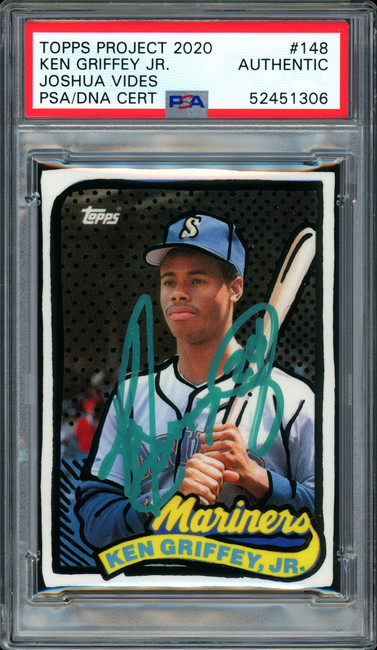 Ken Griffey Jr. Autographed Topps Project 2020 Joshua Vides Card #148 Seattle Mariners "24" #1/1 PSA/DNA #52451306