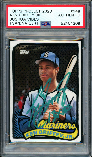 Ken Griffey Jr. Autographed Topps Project 2020 Joshua Vides Card #148 Seattle Mariners "13x AS" #1/1 PSA/DNA #52451308