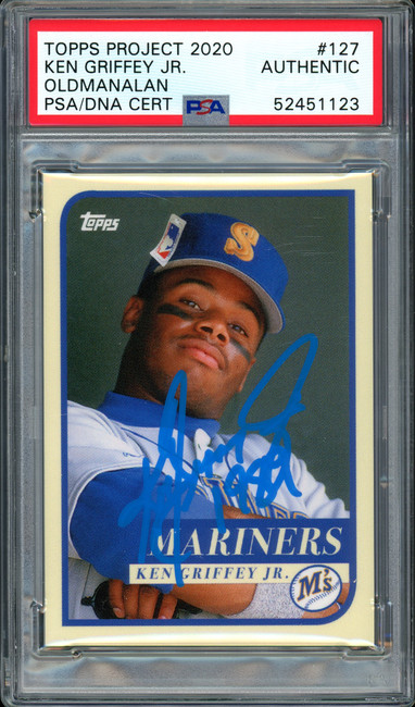 Ken Griffey Jr. Autographed Topps Project 2020 Oldmanalan Card #127 Seattle Mariners "1989" #1/1 PSA/DNA #52451123