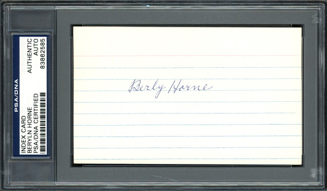 Beryln "Trader" Horne Autographed 3x5 Index Card Chicago Cubs PSA/DNA #83862585