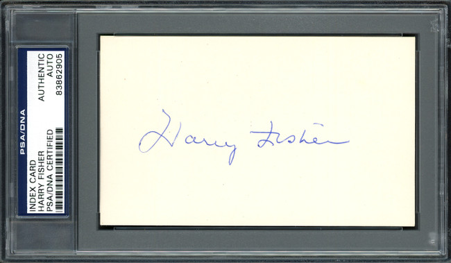 Harry Fisher Autographed 3x5 Index Card Pittsburgh Pirates PSA/DNA #83862905