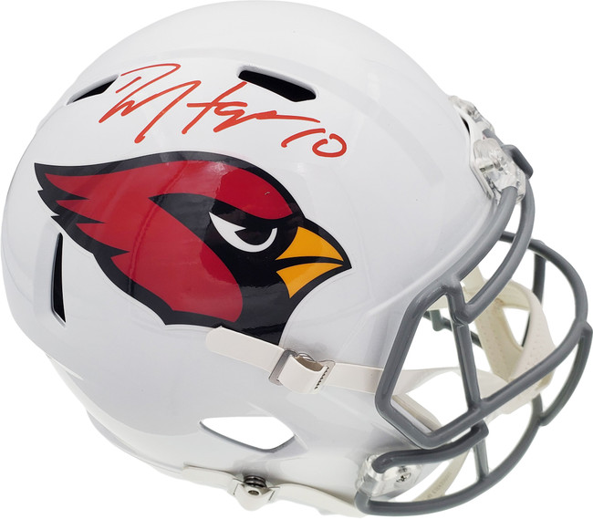 DeAndre Hopkins Autographed Arizona Cardinals White Full Size Replica Speed Helmet Beckett BAS Stock #191104