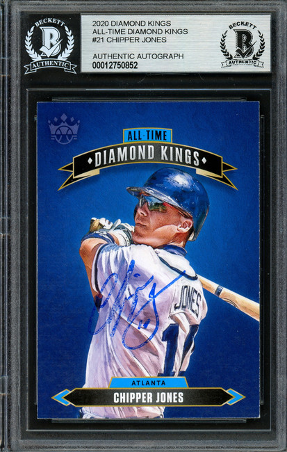 Chipper Jones Autographed 2020 Panini Diamond Kings Card #ATDK-21 Atlanta Braves Beckett BAS #12750852