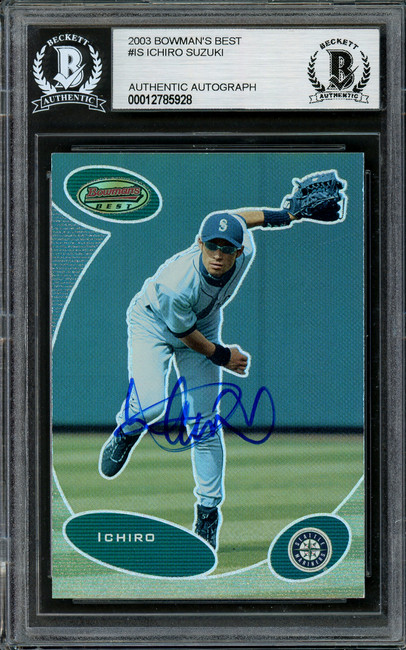 Ichiro Suzuki Autographed 2003 Bowman's Best Card #BB-IS Seattle Mariners Beckett BAS #12785928