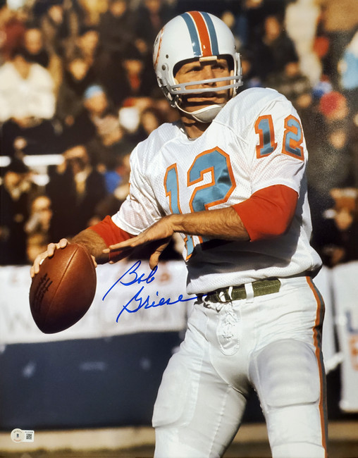 Bob Griese Autographed 16x20 Photo Miami Dolphins Beckett BAS QR Stock #194351