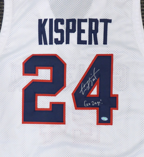 Gonzaga Bulldogs Corey Kispert Autographed White Jersey "Go Zags!" MCS Holo Stock #194892