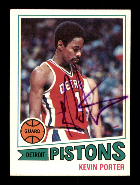 Kevin Porter Autographed 1977-78 Topps Card #16 Detroit Pistons SKU #195507