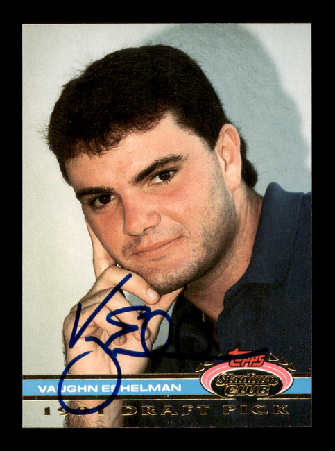 Vaughn Eshelman Autographed 1992 Stadium Club Rookie Card #44 Boston Red Sox SKU #195659