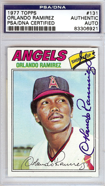 Orlando Ramirez Autographed 1977 Topps Card #131 California Angels PSA/DNA #83306921