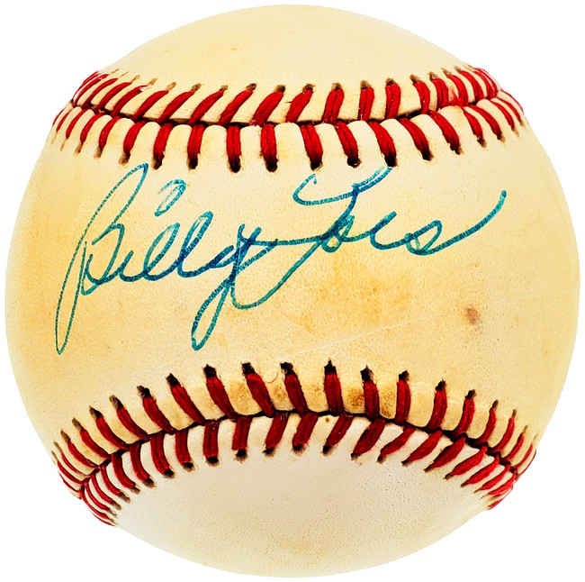 Billy Loes Autographed Official NL Baseball Brooklyn Dodgers Beckett BAS #F29450