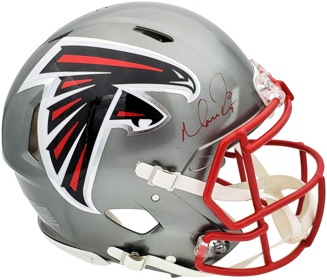 Matt Ryan Autographed Atlanta Falcons Flash Silver Full Size Authentic Speed Helmet Beckett BAS QR Stock #197078