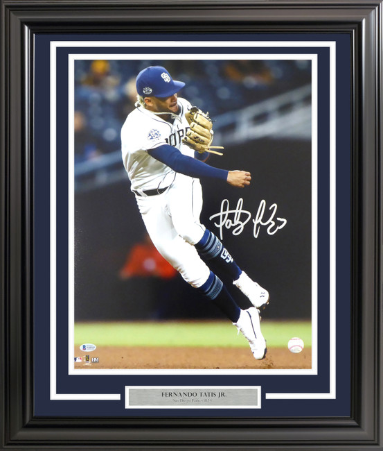 Fernando Tatis Jr. Autographed Framed 16x20 Photo San Diego Padres Beckett BAS Stock #197151