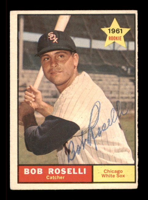 Bob Roselli Autographed 1961 Topps Rookie Card #529 Chicago White Sox High Number SKU #197772