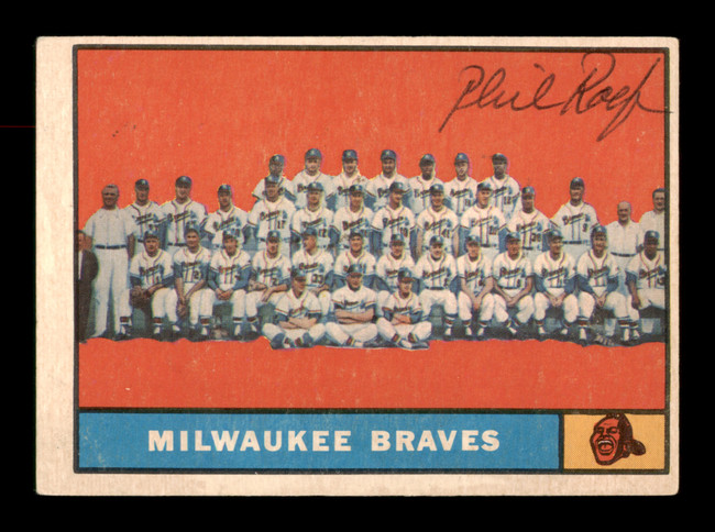 Phil Roof & Neil Chrisley Autographed 1961 Topps Card #463 Milwaukee Braves Chrisley On Back SKU #197840