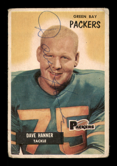 Dave Hanner Autographed 1955 Bowman Card #131 Green Bay Packers SKU #198034