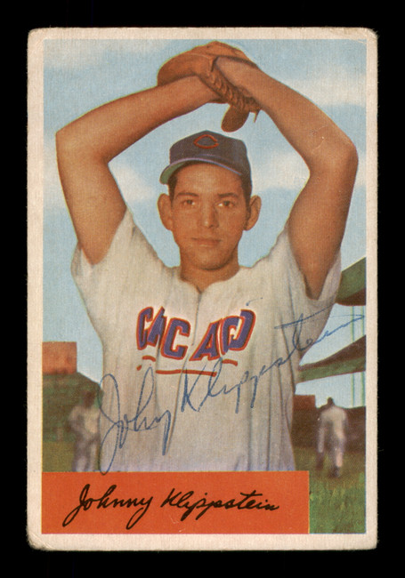 Johnny Klippstein Autographed 1954 Bowman Card #29 Chicago Cubs SKU #198280