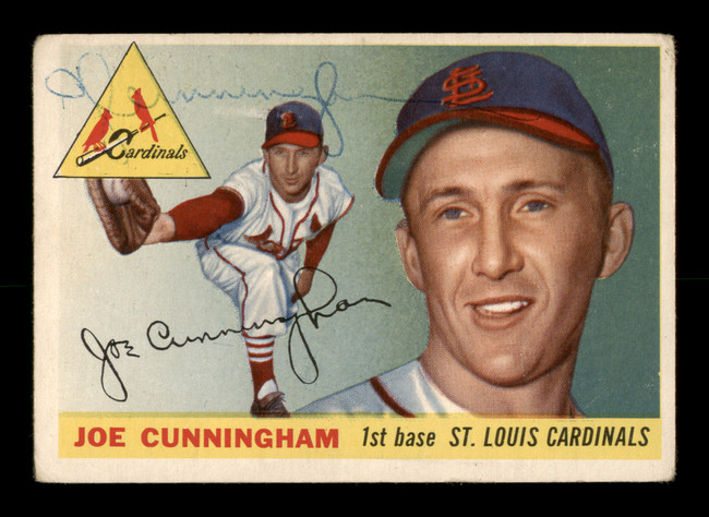 Joe Cunningham Autographed 1955 Topps Card #37 St. Louis Cardinals SKU #198341
