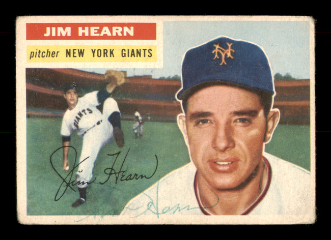 Jim Hearn Autographed 1956 Topps Card #202 New York Giants SKU #198357