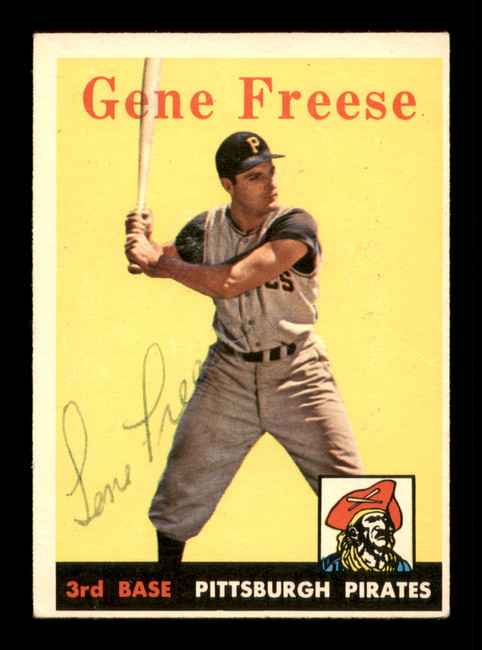 Gene Freese Autographed 1958 Topps Card #293 Pittsburgh Pirates SKU #198549