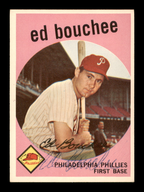 Ed Bouchee Autographed 1959 Topps Card #39 Philadelphia Phillies SKU #198678