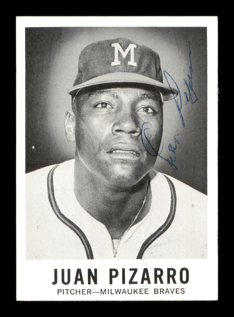 Juan Pizarro Autographed 1960 Leaf Card #51 Milwaukee Braves SKU #198794