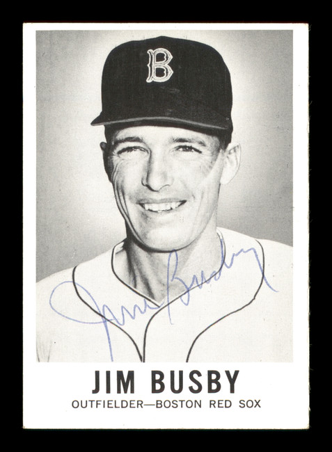 Jim Busby Autographed 1960 Leaf Card #11 Boston Red Sox SKU #198799