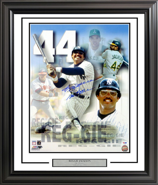 Reggie Jackson Autographed Framed 16x20 Photo New York Yankees "Mr. October" PSA/DNA Stock #200371