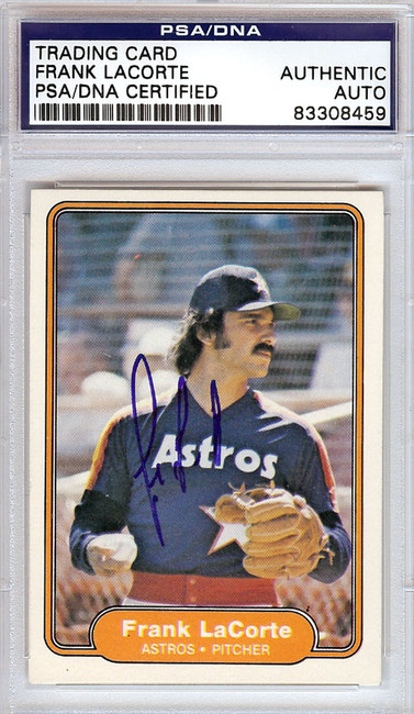 Frank LaCorte Autographed 1982 Fleer Card Houston Astros PSA/DNA #83308459
