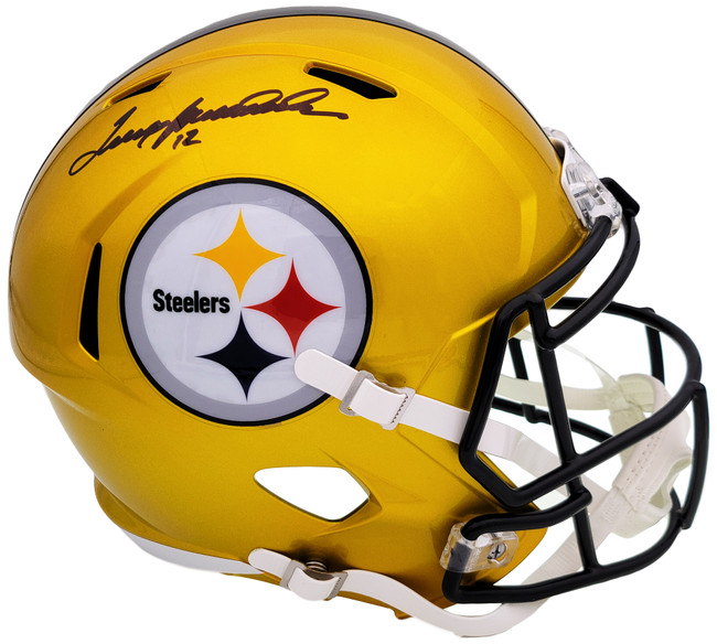 Terry Bradshaw Autographed Pittsburgh Steelers Flash Yellow Full Size Replica Speed Helmet Beckett BAS QR Stock #201180