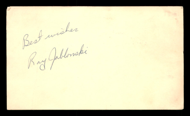 Ray Jablonski Autographed 3.25x5.5 Government Postcard St. Louis Cardinals "Best Wishes" SKU #201399