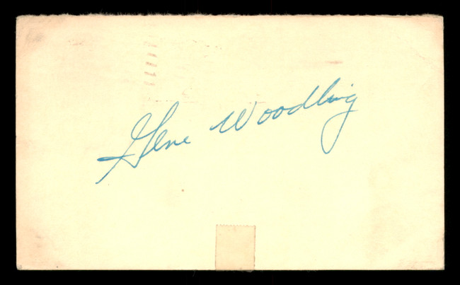 Gene Woodling Autographed 3.25x5.5 Government Postcard New York Yankees SKU #201419